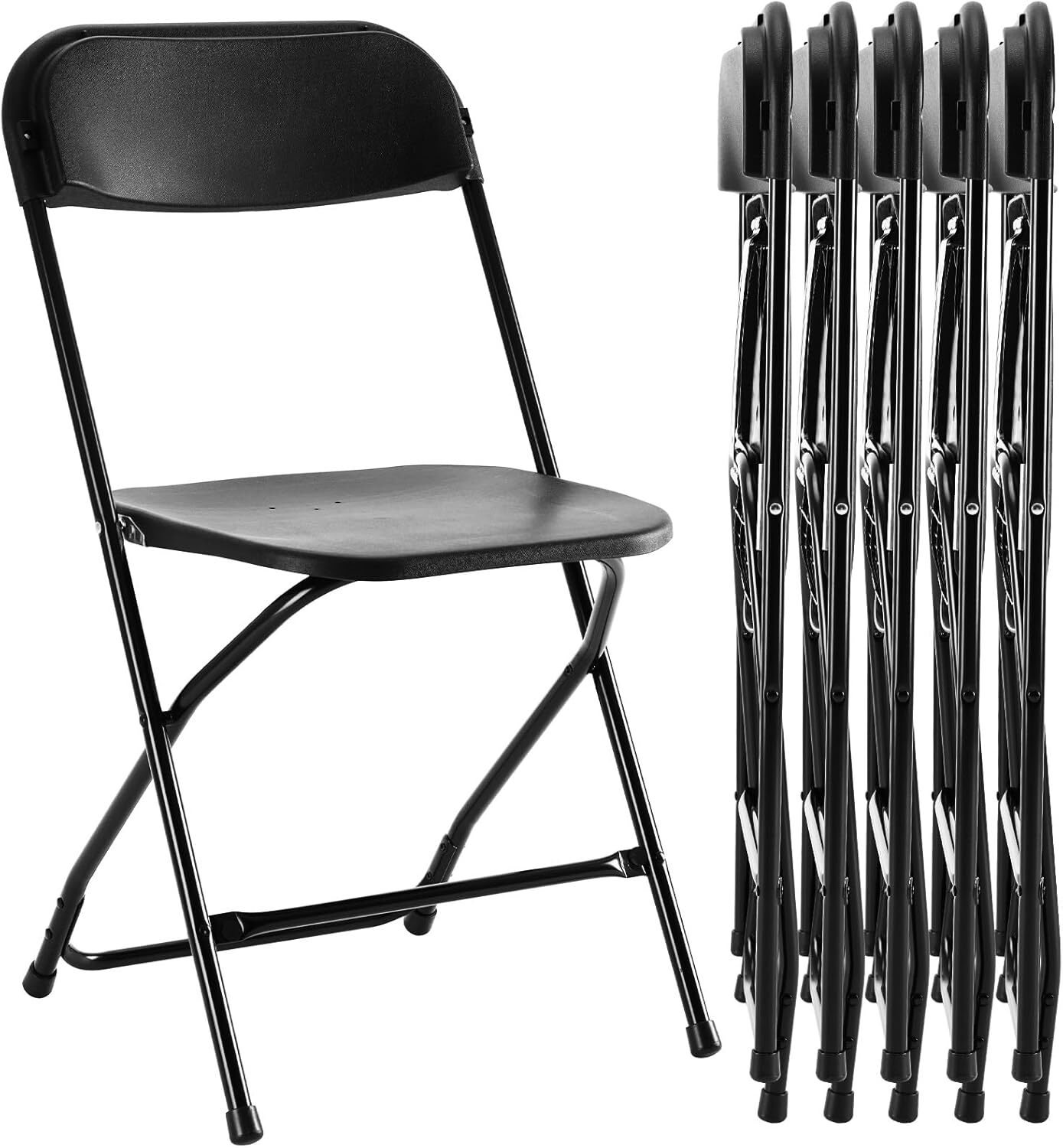 Folding Chair 4 / 6 Pcs Plastic Sturdy Folding Chairs 330lbs Home Outdoor Indoor