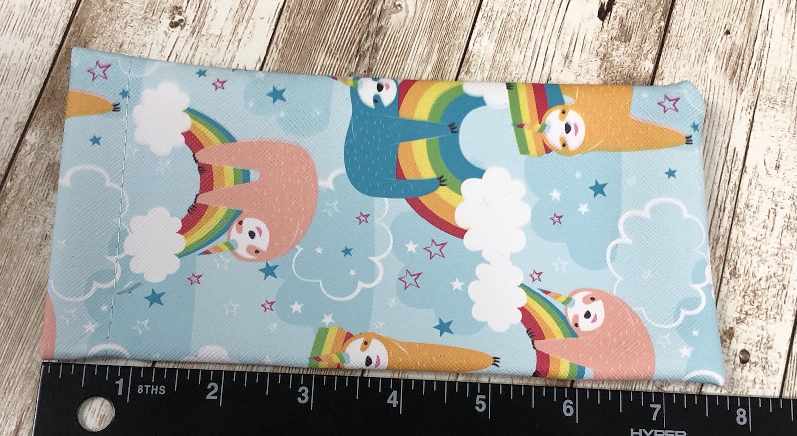 New Eyeglass Glasses Protective Storage Pouch Case Rainbows Sloth Print