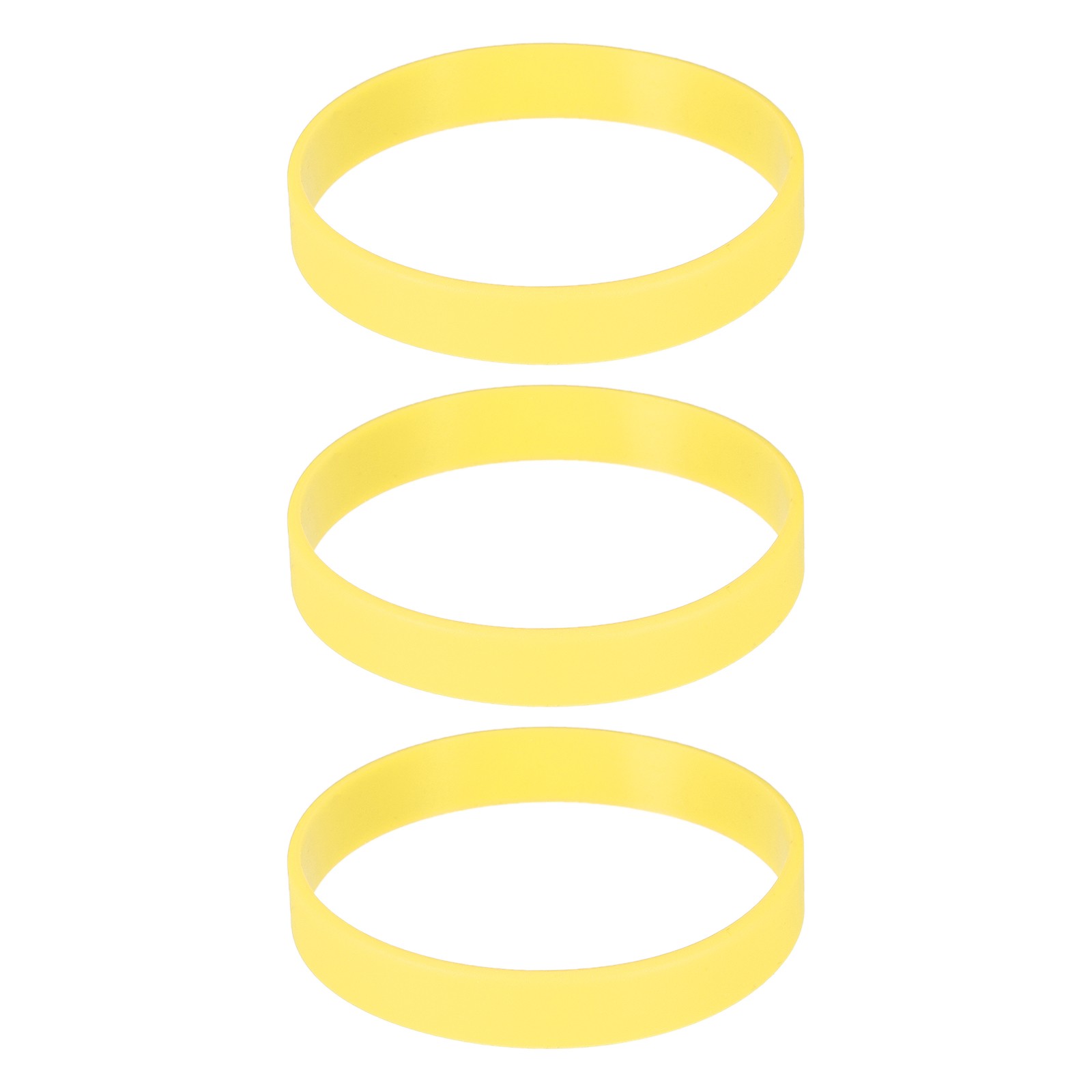 3Pcs Bracelets Wristbands 1/2 Inch Width 8" Length Yellow