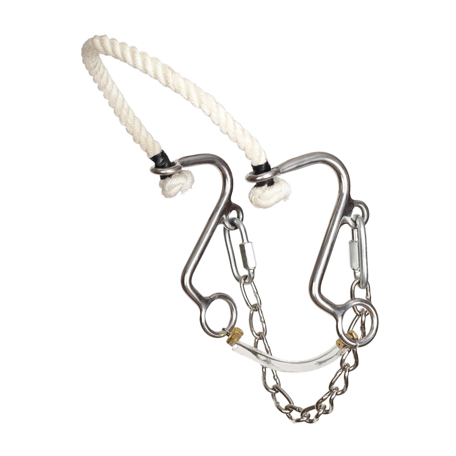 New Showman 5" Stainless Steel Little “S” Hackamore Bitless Bit 14116 FREE SHIP