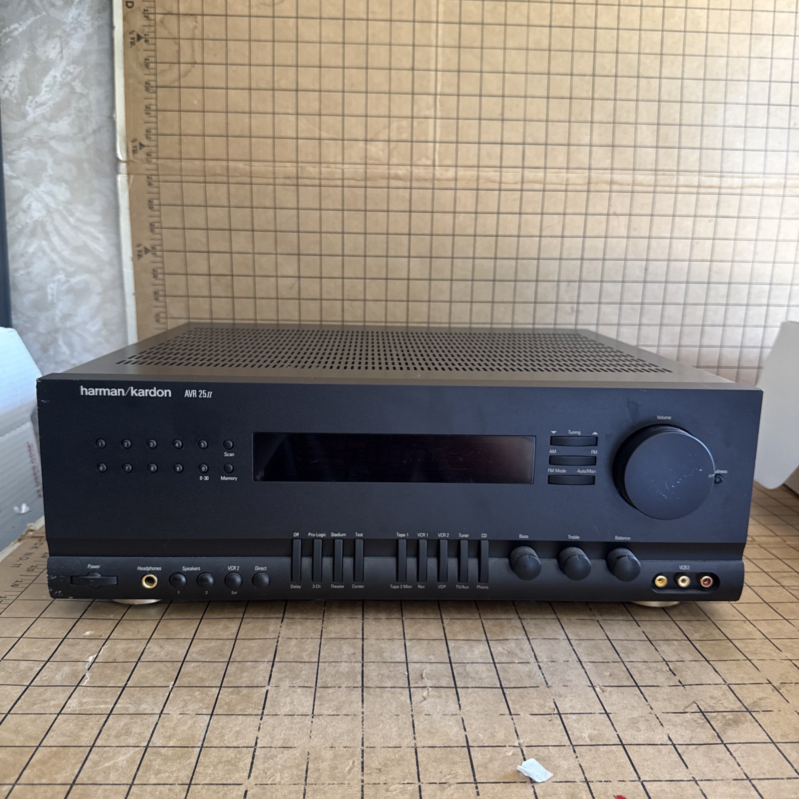 Harman Kardon AVR 25II Audio Video Receiver Dolby Pro Logic Phono Input Black