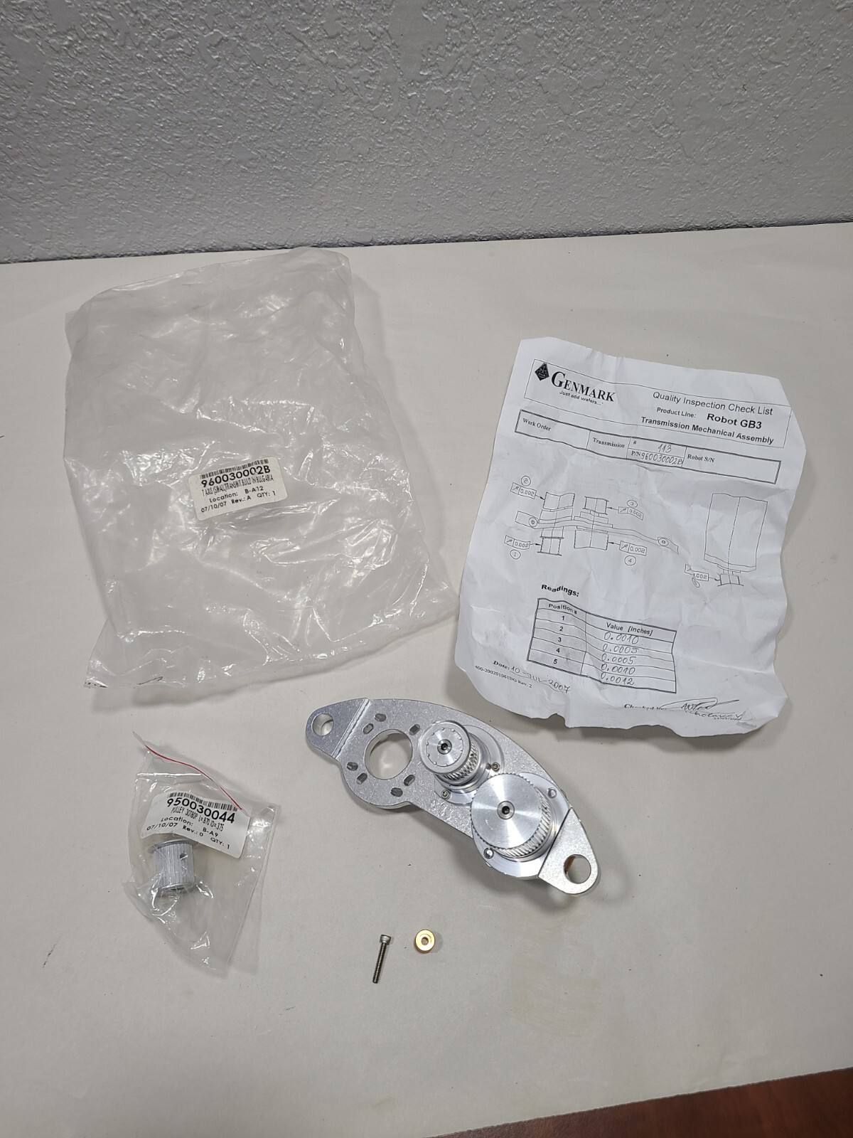 Genmark Automation GB3 Robot Transmission #113 Mechanical Assembly REV A, NOS