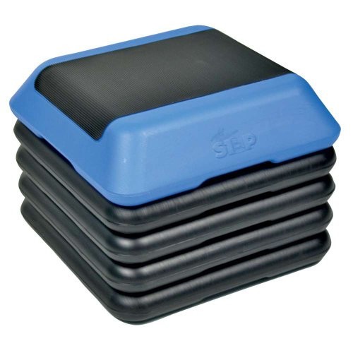 Adjustable High Step Aerobic Platform with 4 Risers, Home Gym Workout Equipment,