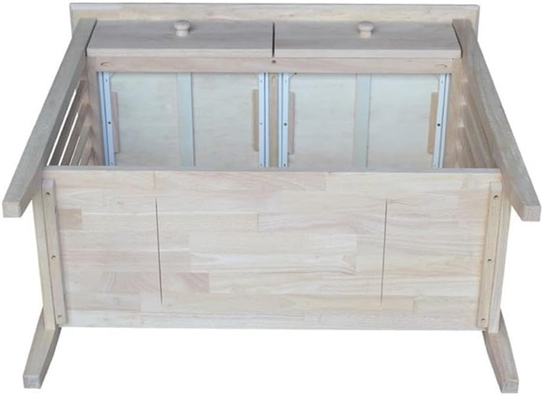 International Concepts Unfinished Wood Mission Styled Console
