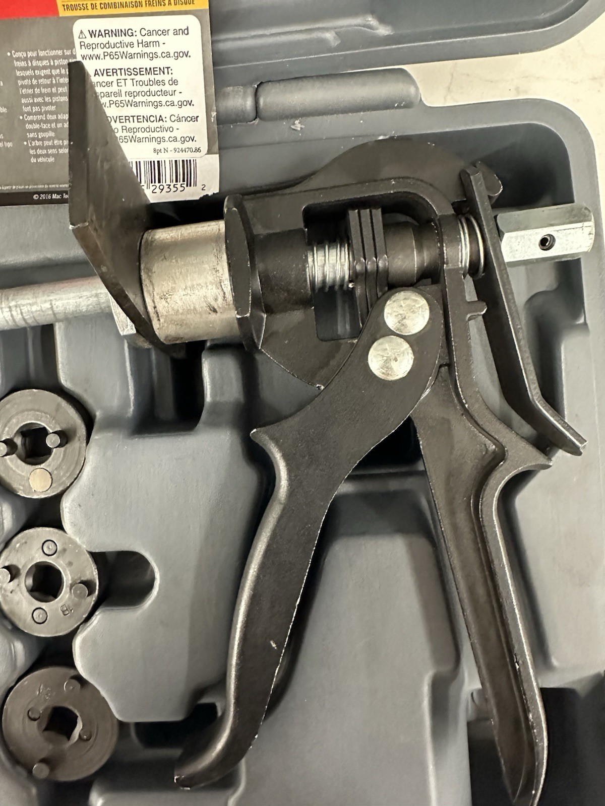MAC TOOLS BRAKE CALIPER TOOL IN GREY CASE