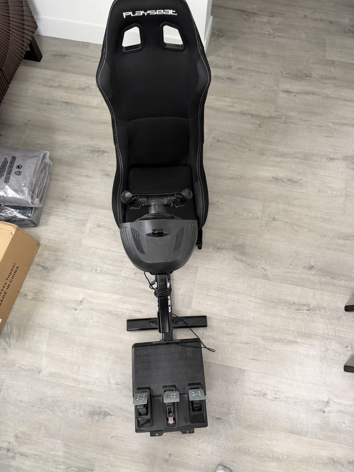 Playseat Racing Seat Cockpit Bundle + Thrustmaster Steering Wheel & Pedals Set