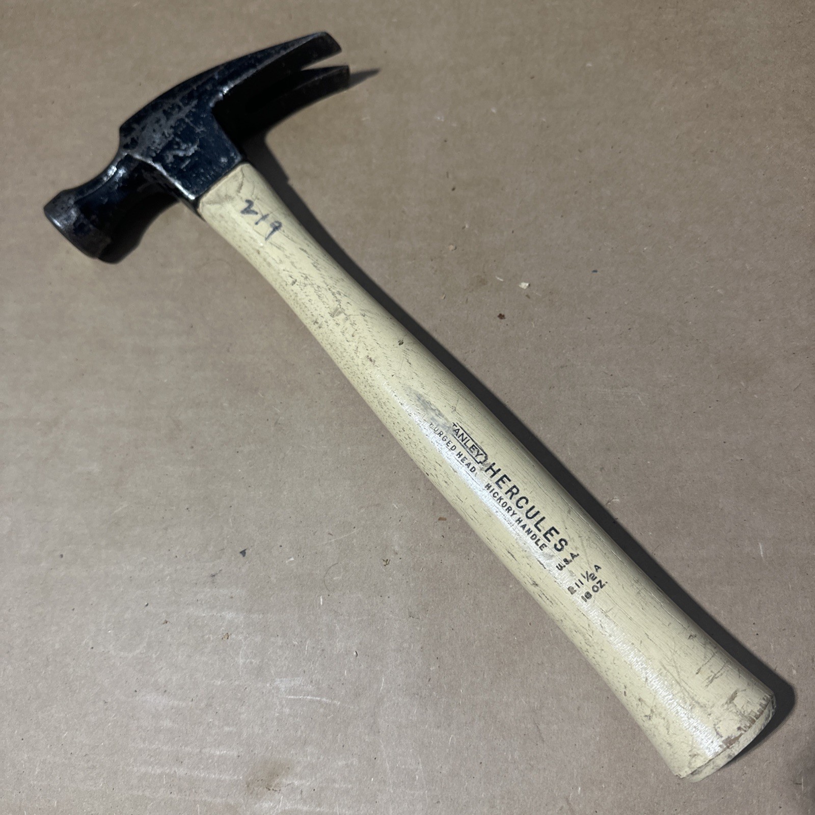 Vintage Small Stanley Hercules Curved Claw Hammer 12 3/4” Long, 16 Oz 211 1/2