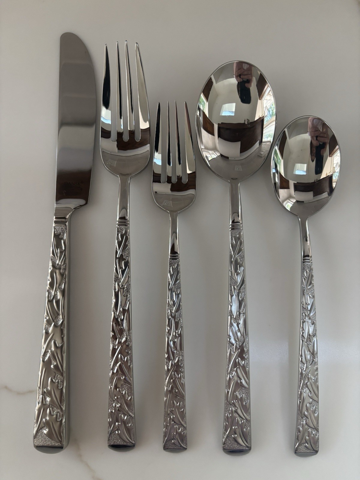 Dansk CRAFTMARK (oak leaf design) - 5 piece place setting NEW