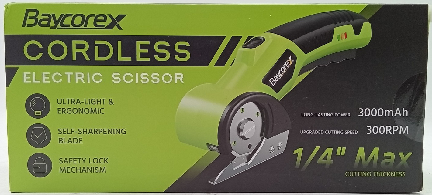 Baycorex Cordless Electric Scissors Cutter 3000mAh 4V Rechargeable
