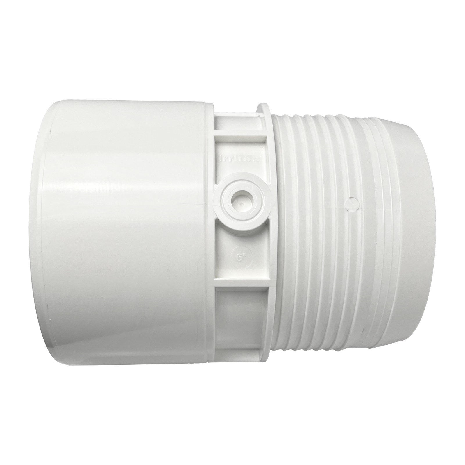 Irritec 6" Spigot x Barb for Stretched Layflat