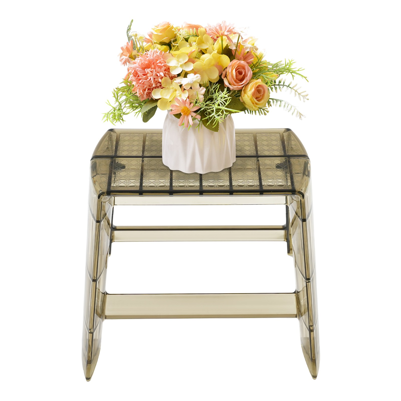 2 Step Protable Step Ladder Step Stool Clear Coffee Stool For Indoor Outdoor