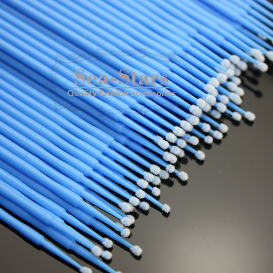 1000 PCS Blue Dental Disposable Micro Applicator Brush Bendable 2.5mm Regular