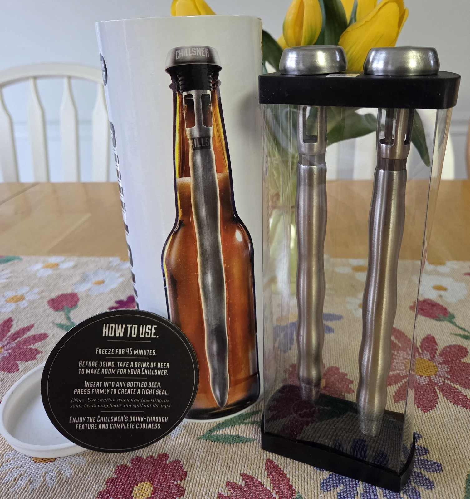 Chillsner by Corkcicle 2 PACK Drink Thru High Tech Beer Chillers - NEW