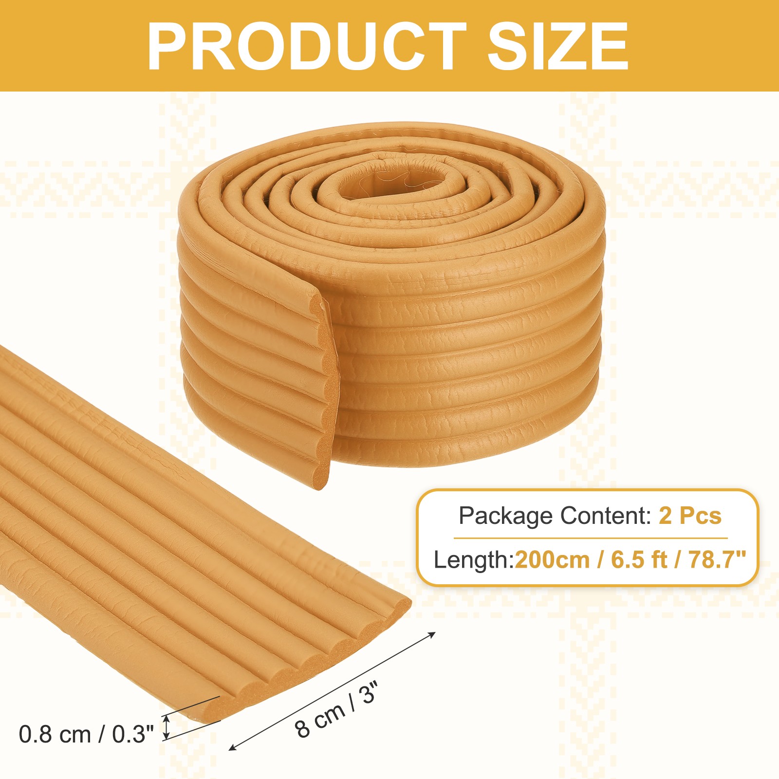 Bunk Bed Ladder Pad, (2m/6.5 Ft, Wood)(1 Pcs), Bunk Bed Step Foam Padding