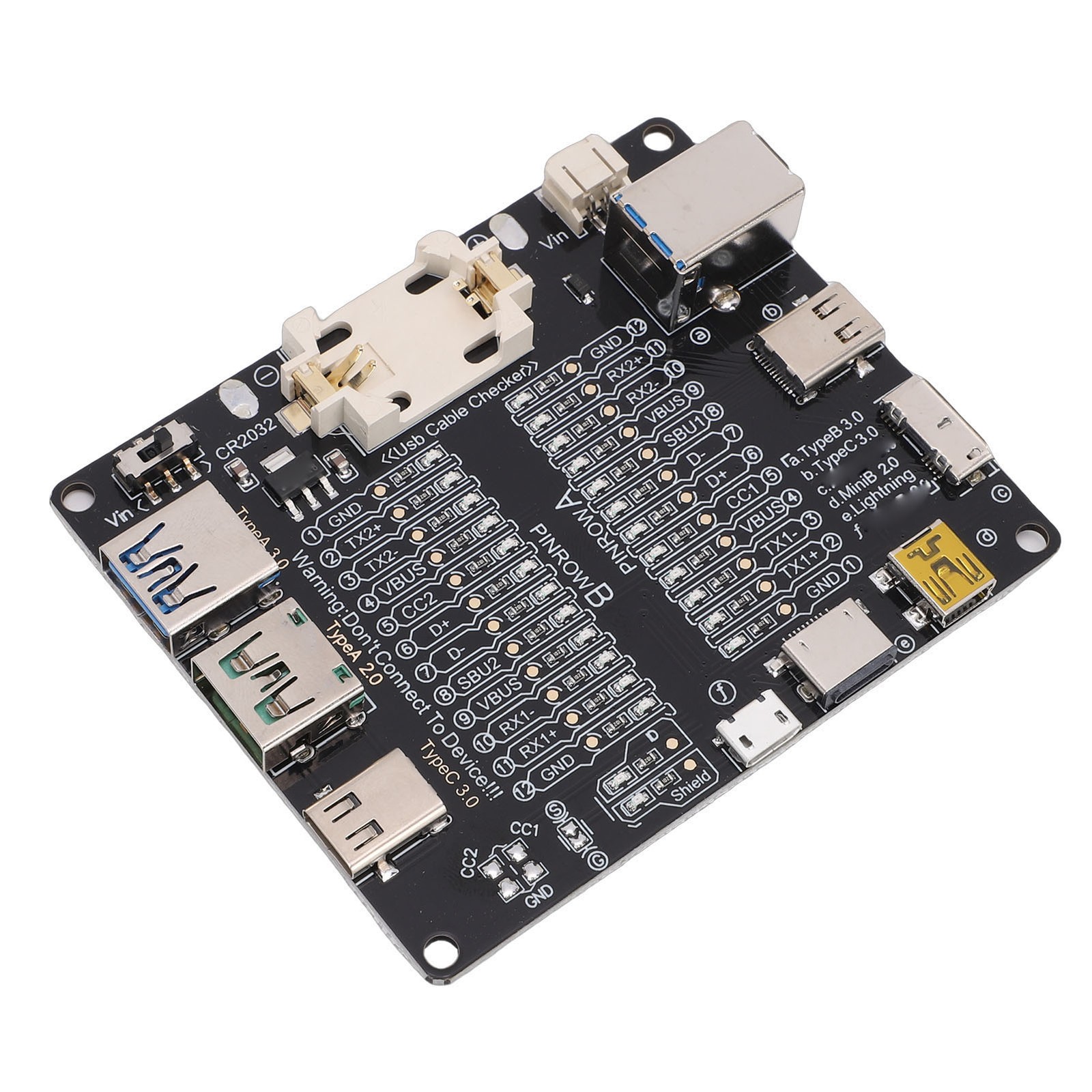 USB Cable Tester with LED Indicator Data Line Detection Board USB Cable Checker