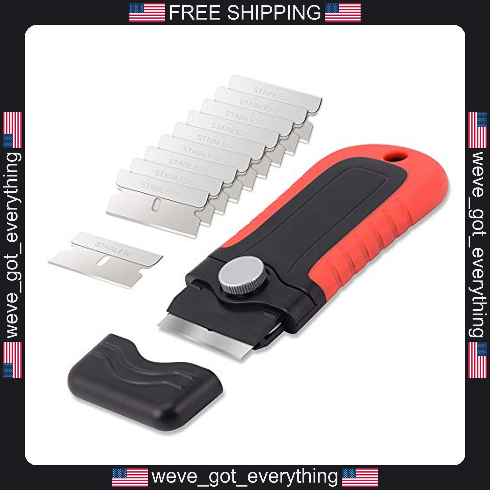 Stainless Steel Razor Blade Scraper Tool for Glass and Ceramic Surfaces