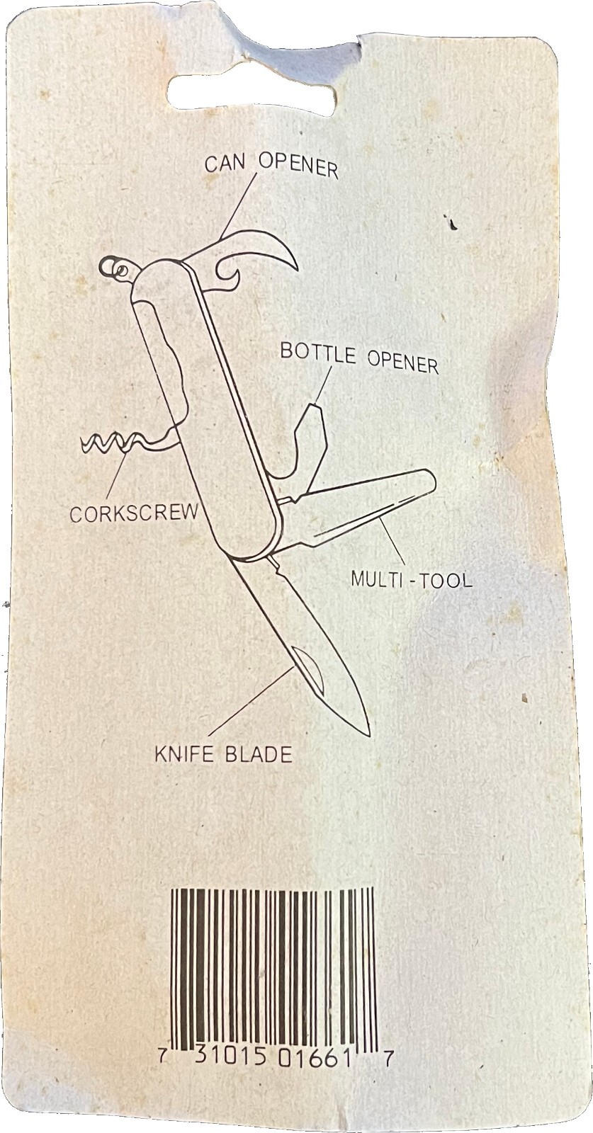 Sterling Multi-Function Camp Knife, 5 Functions, Army Camping Swiss Style