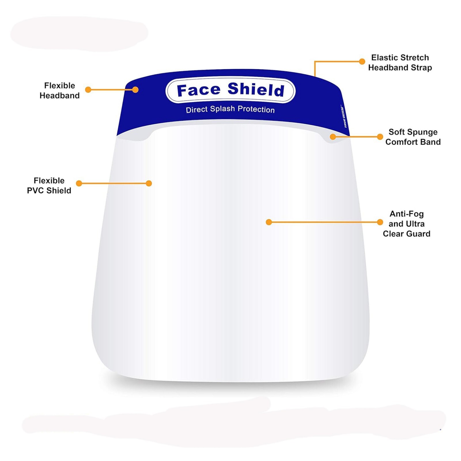 Face Shield Reusable FaceShield Clear Washable Face Anti-Splash ( 10 Pieces)