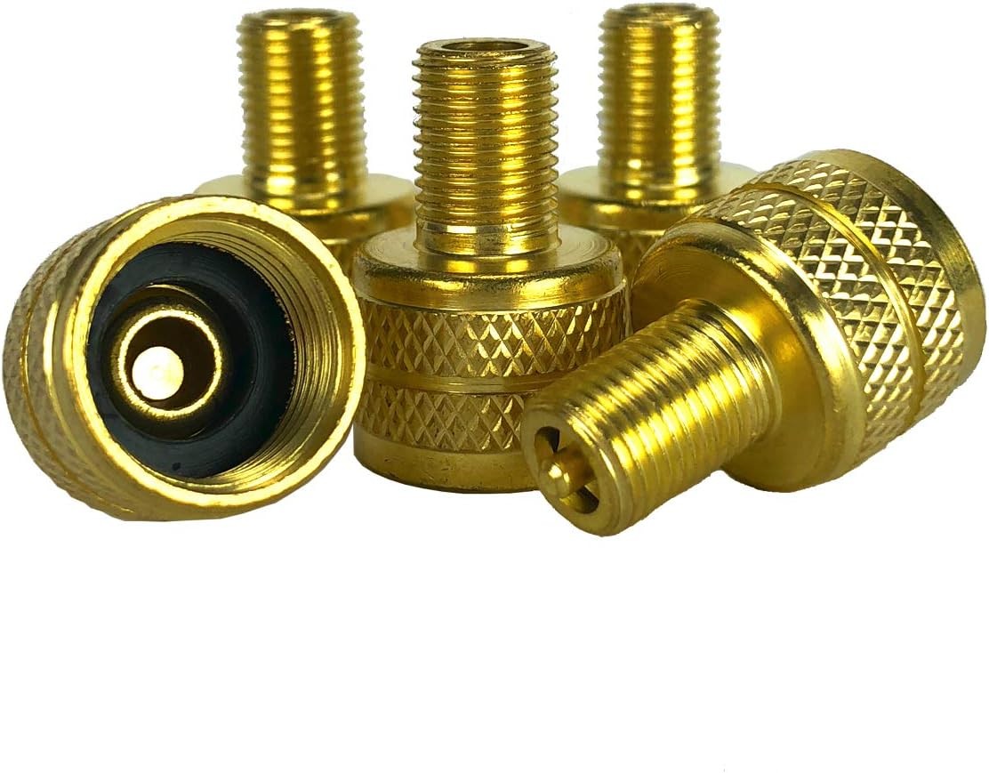 Haltec 5 8807N-4 Large Bore Tire Valve Adapters to Standard OTR Gold
