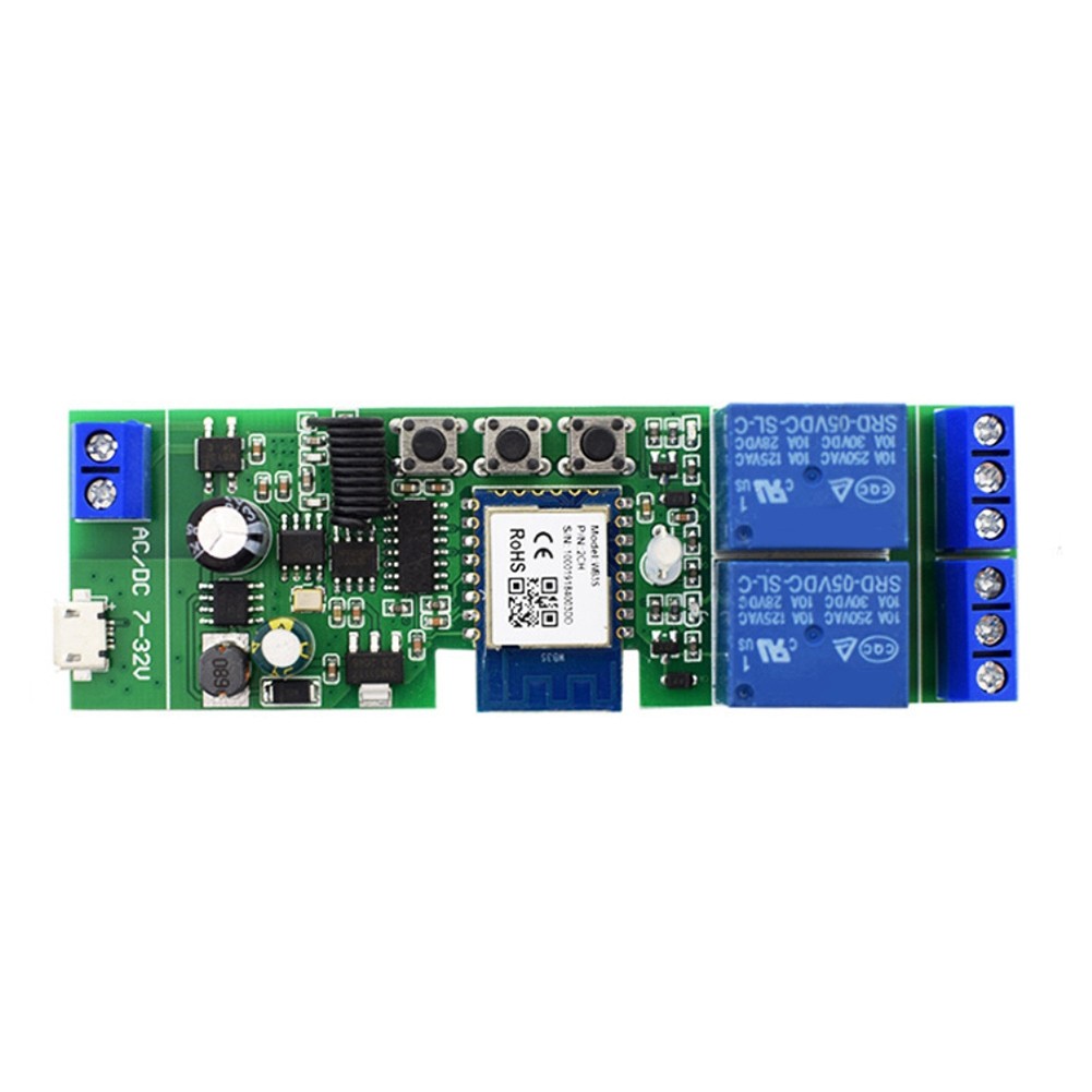 Tuya WiFi Relay Module 2 CH 7-32V /APP Remote Control Home for8430