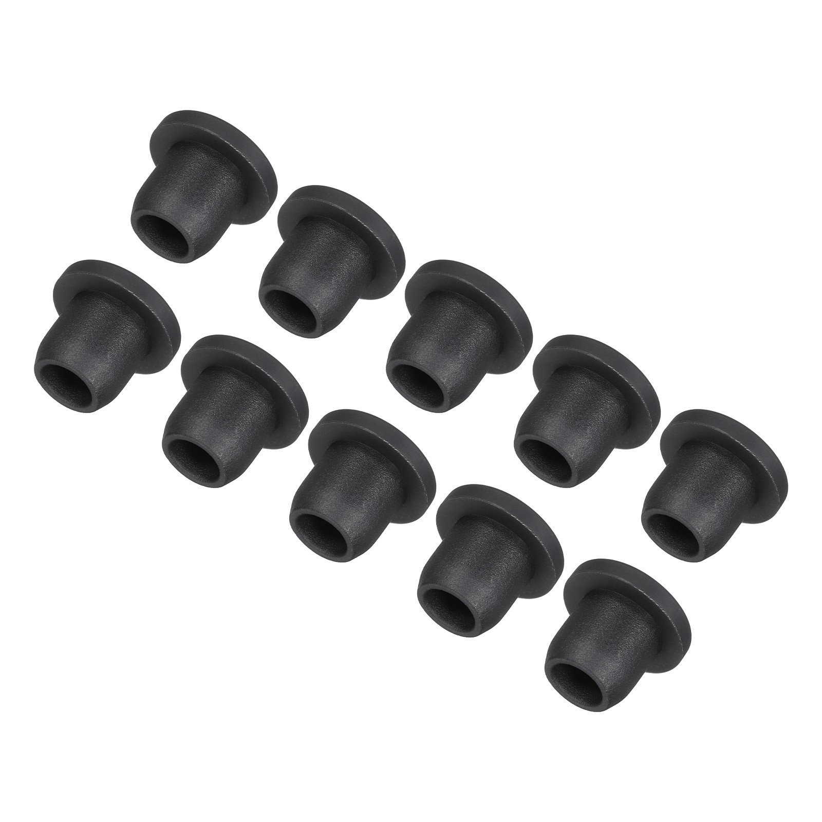 10Pcs High Temp Silicone Plug T Shaped Solid Silicon Stopper Black 12x10x7.8mm
