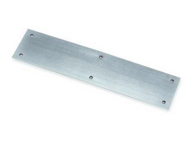 ROCKWOOD 70C.28 Door Push Plates, Aluminum,  Dull Finish, Streak Free , 4" x16"