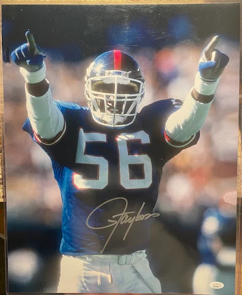 Lawrence Taylor Autographed 16x20 Photo NY Giants JSA COA