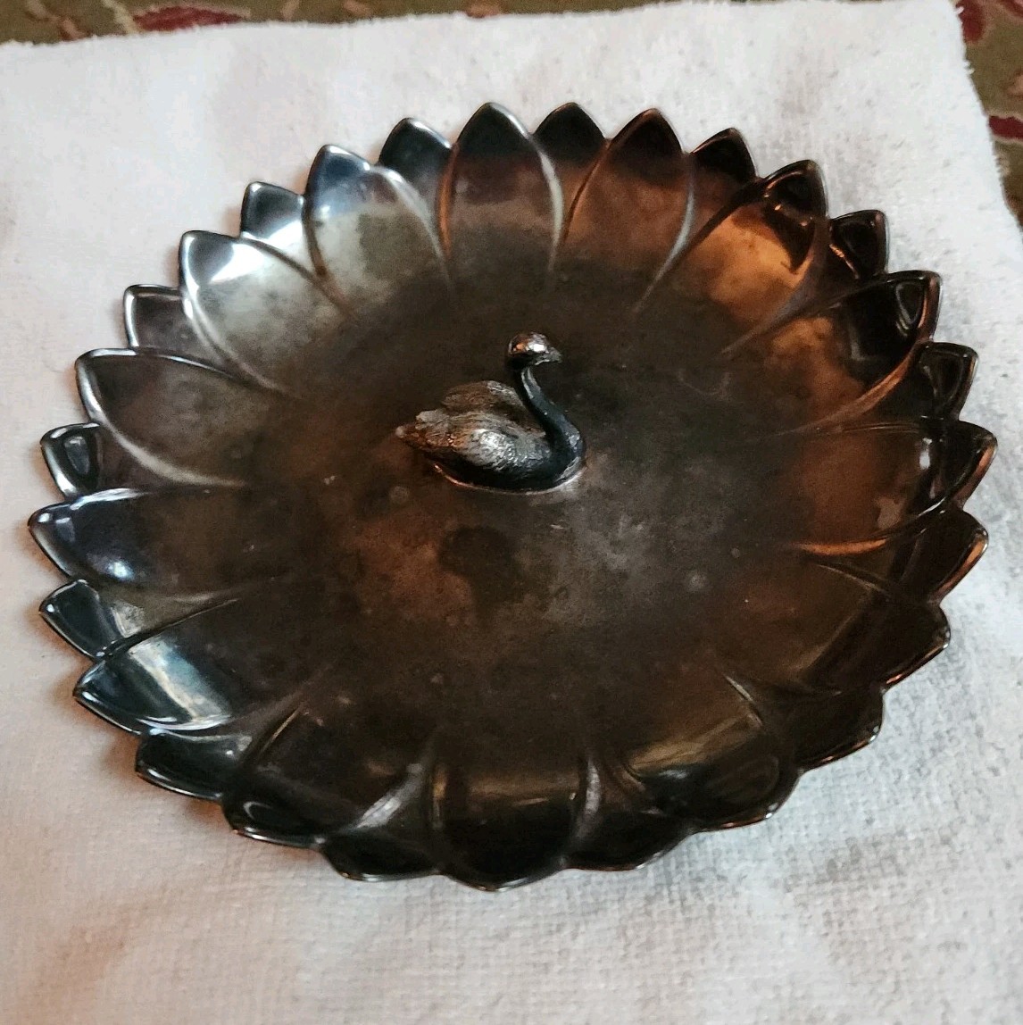 Reed & Barton 100 Silverplate Swan Dish