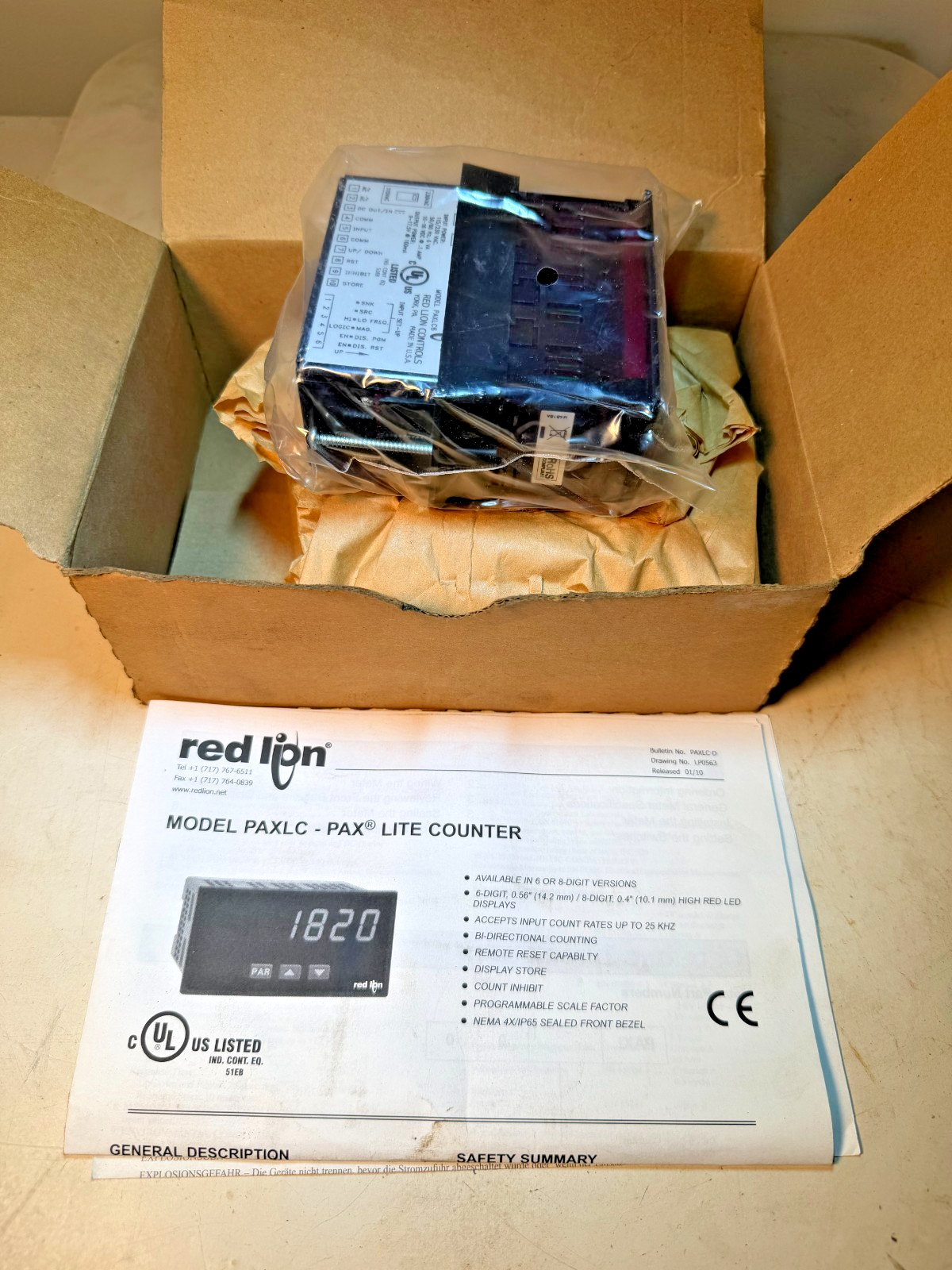 Red Lion PAXLC600 timer / counter, New, Guarantee, FREE SHIPPING