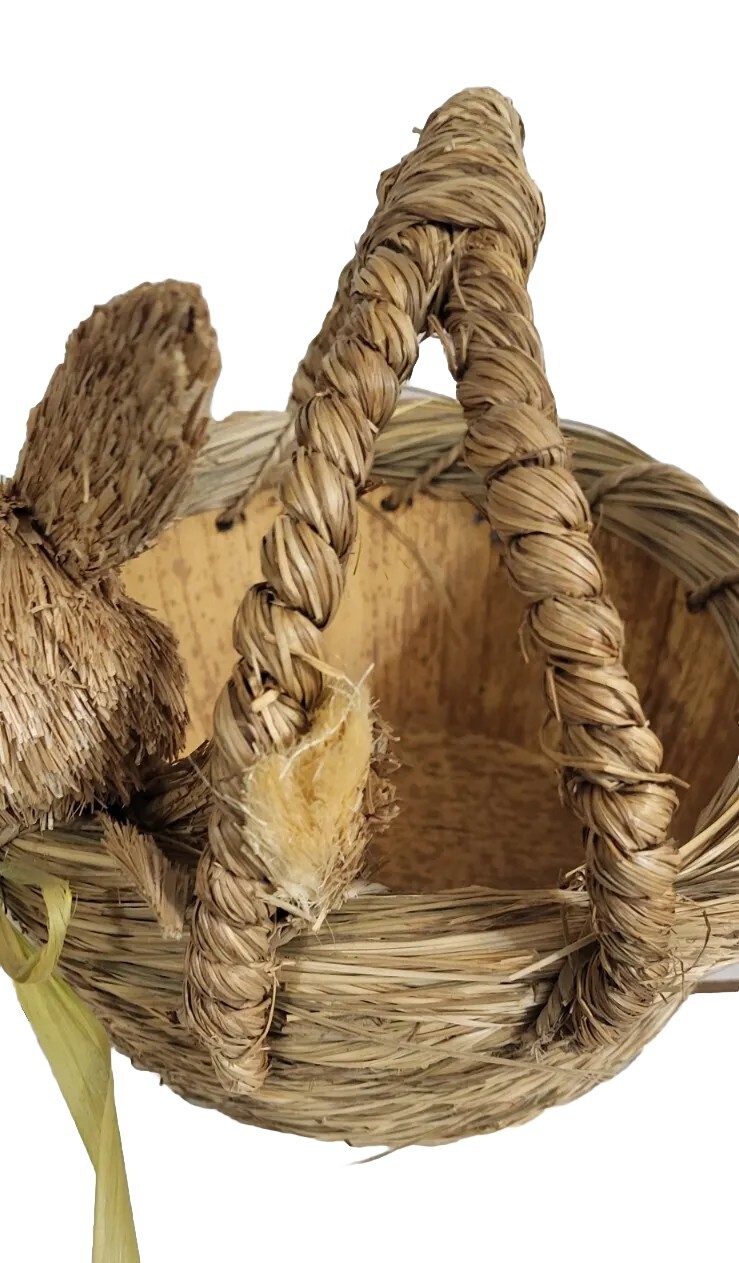 Rabbit Bunny Easter Sisal Woven Basket