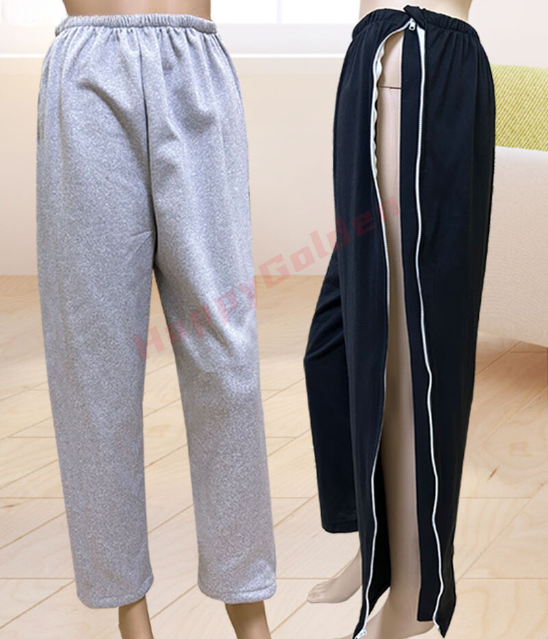 Two Sides Zipper Full-open Pants Rehabilitation Nursing for Patients Bed Pants