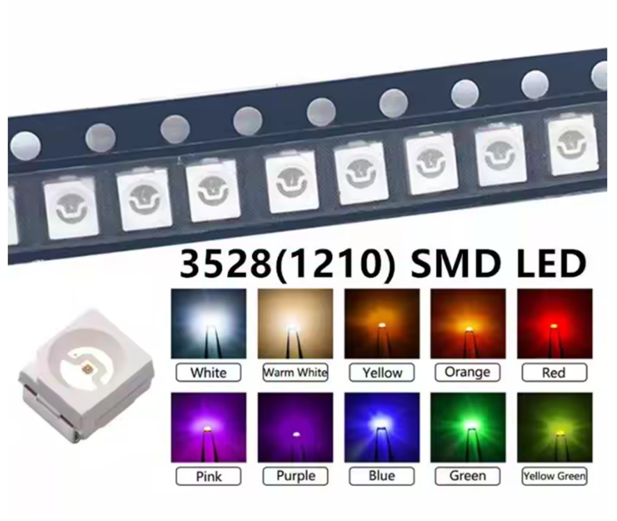 100pcs 3528 LED Diode Green RED WARM White ICE Blue Yellow Pink Purple-UV Rgb