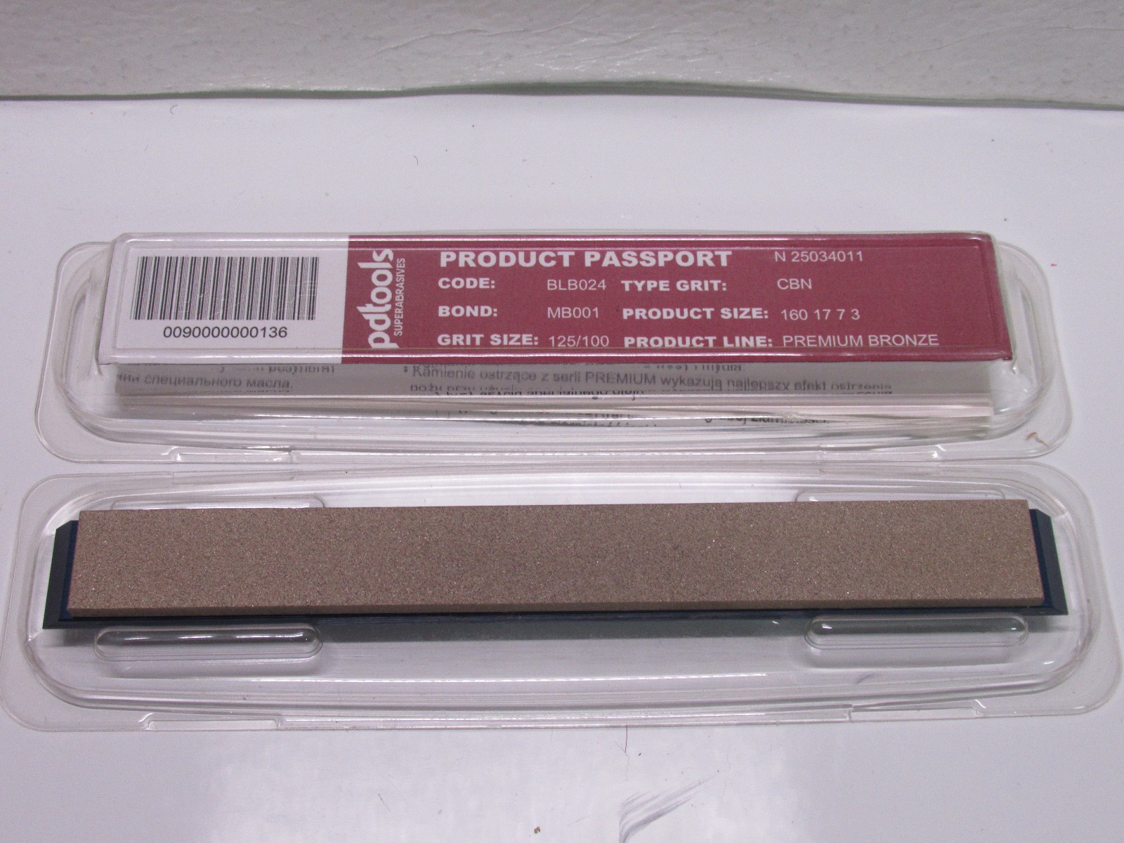 Bronze CBN sharpening stone PDT (PDTools) Premium Bronze Bonded 160 Grit