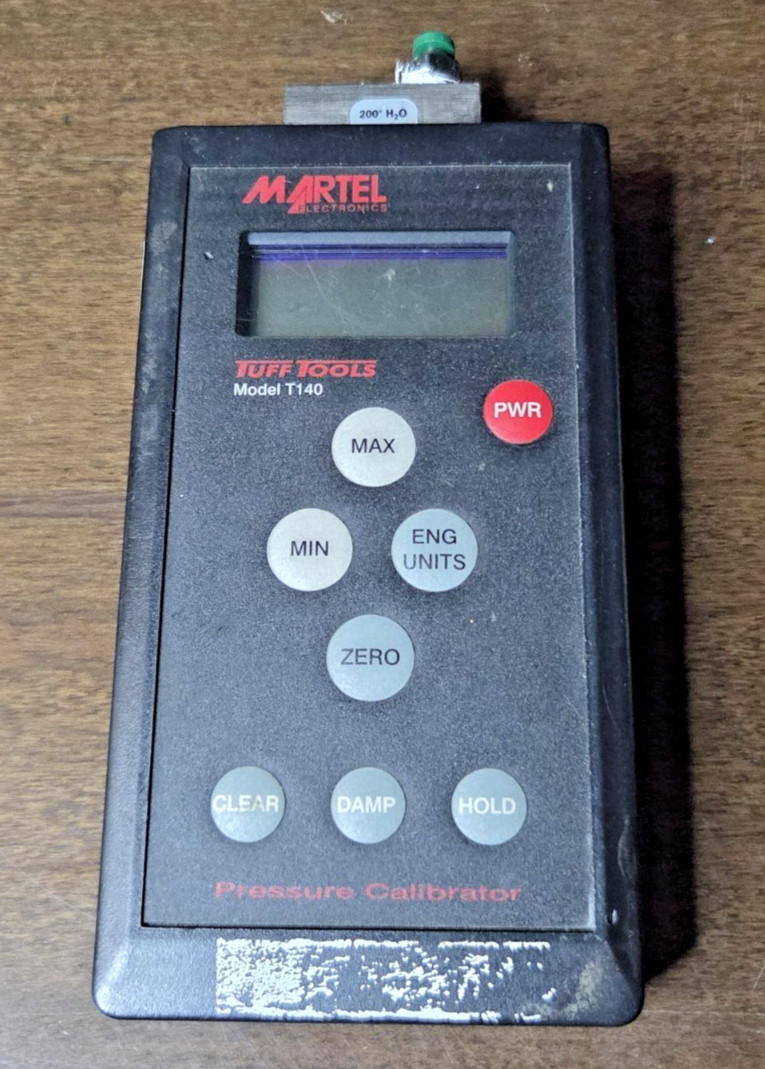 Martel Electronics Tuff Tools Model T140 Pressure Calibrator (not operational)