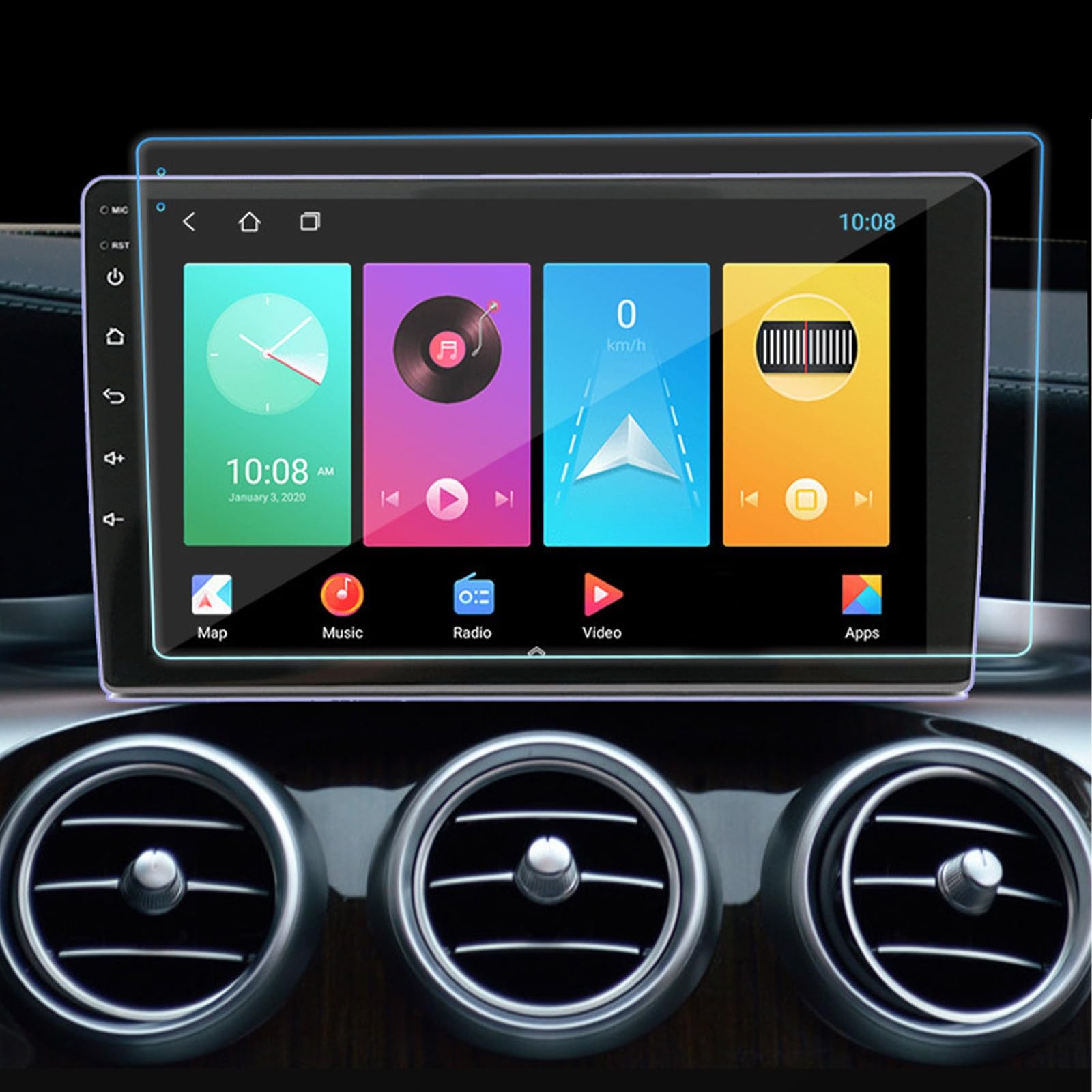 Buachois Screen Protector Foils9Inch Car Navigation Touchscreen Protector