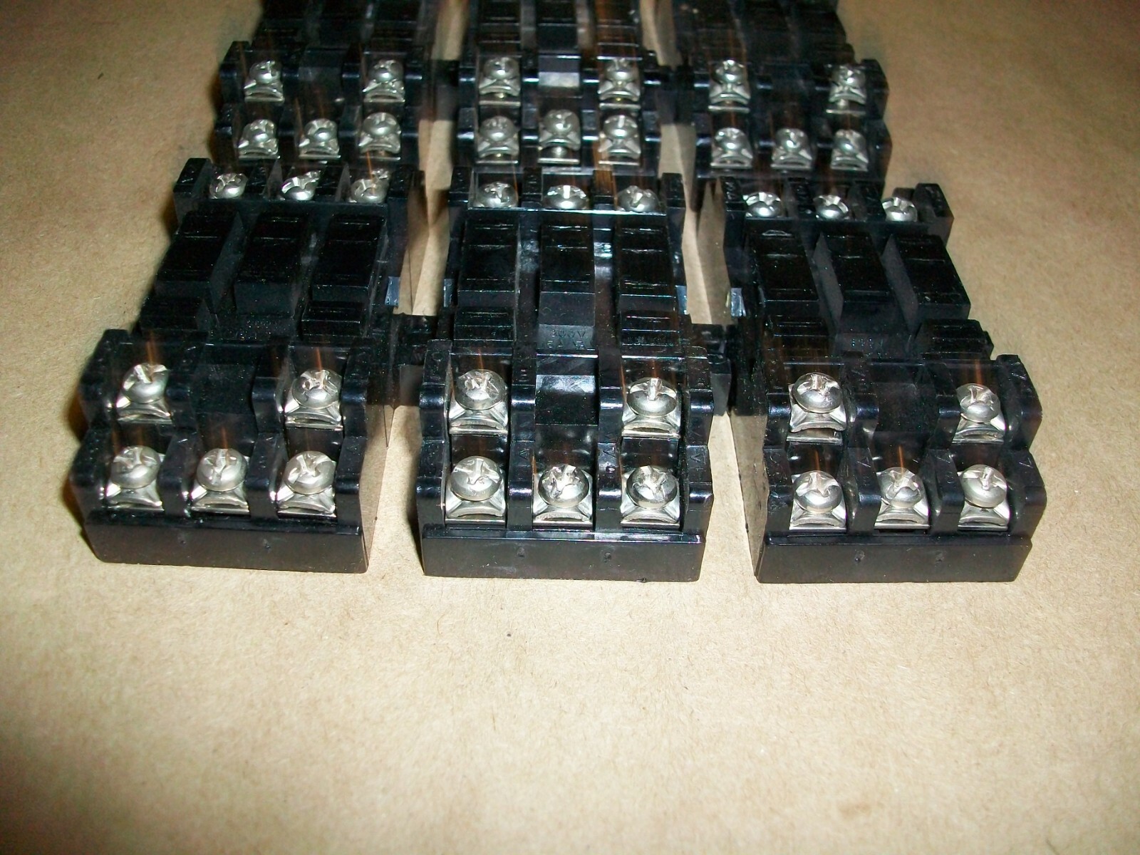 6pc Allied Controls Din rail mount relay sockets SL-711 USED