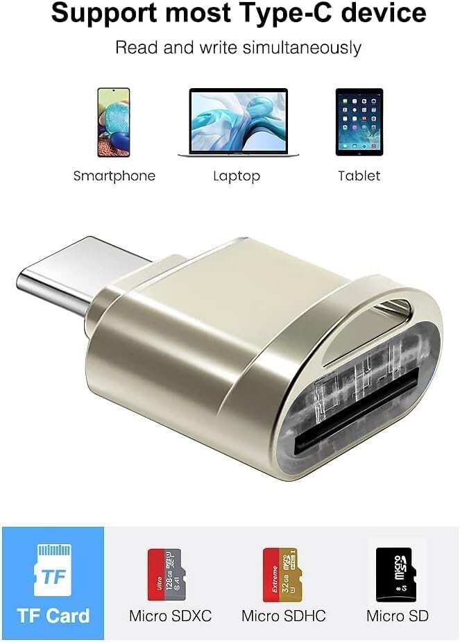 USB C Micro SD/TF Card Reader Micro SD SDHC SDXC OTG Memory Reader Mini Adapter