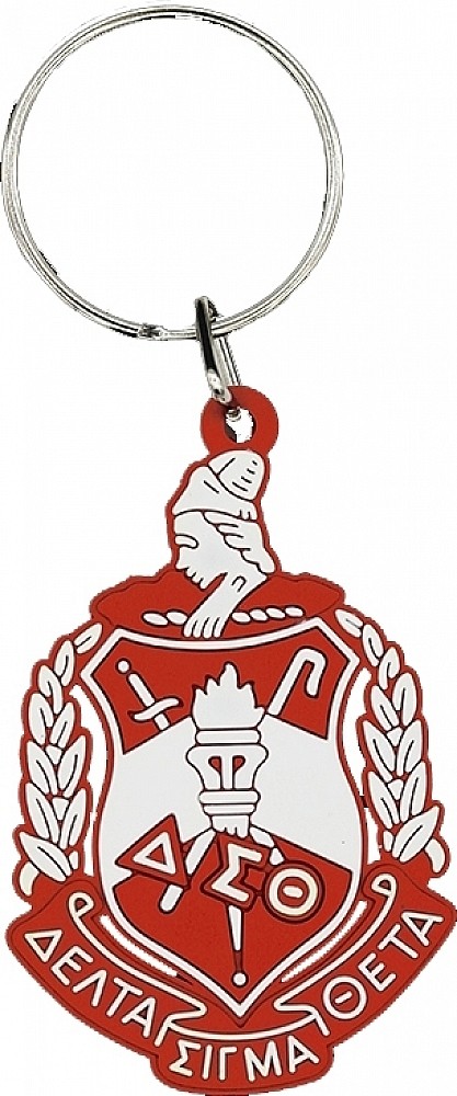 Delta Sigma Theta PVC Crest Key Chain [Red - 2.5"]