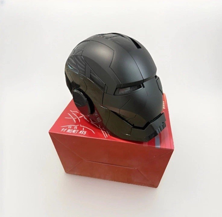 Iron Man Helmet with Voice, Touch & Remote Control - Black YONTYEQ