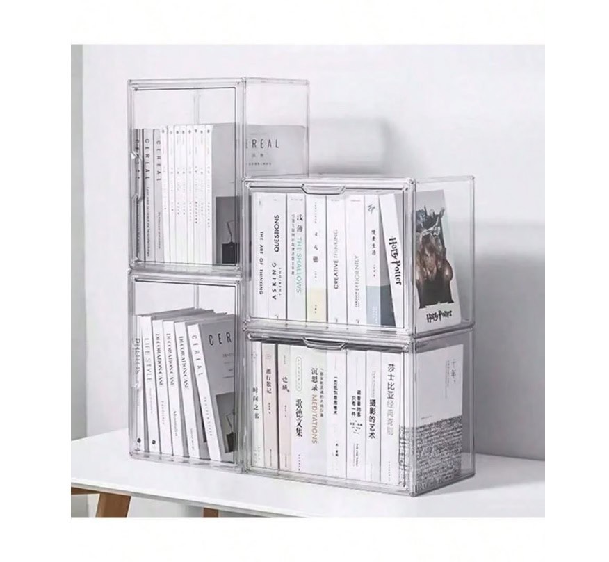 Clear Dustproof Storage Case Transparent Model Book Tool Organizer Box