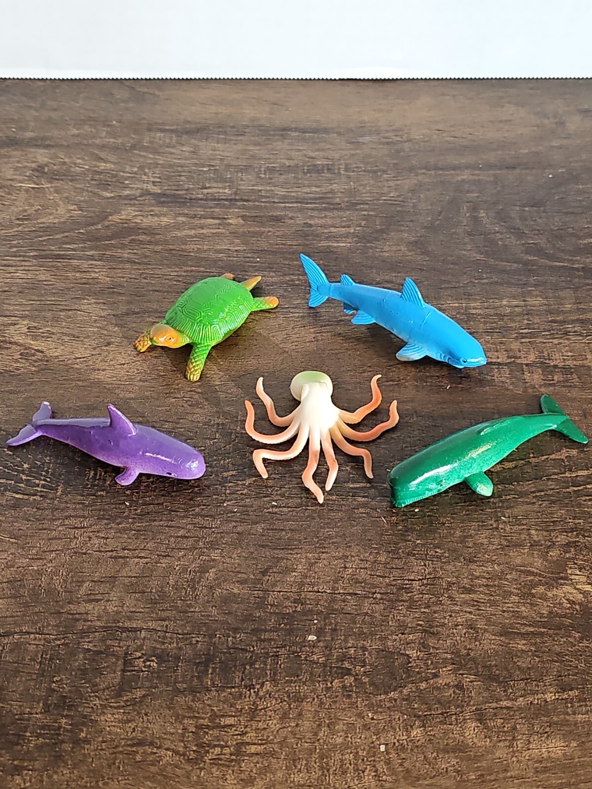 Lot of 5 Ocean Sea Life Animals Educational Figures Toys Cake Topper