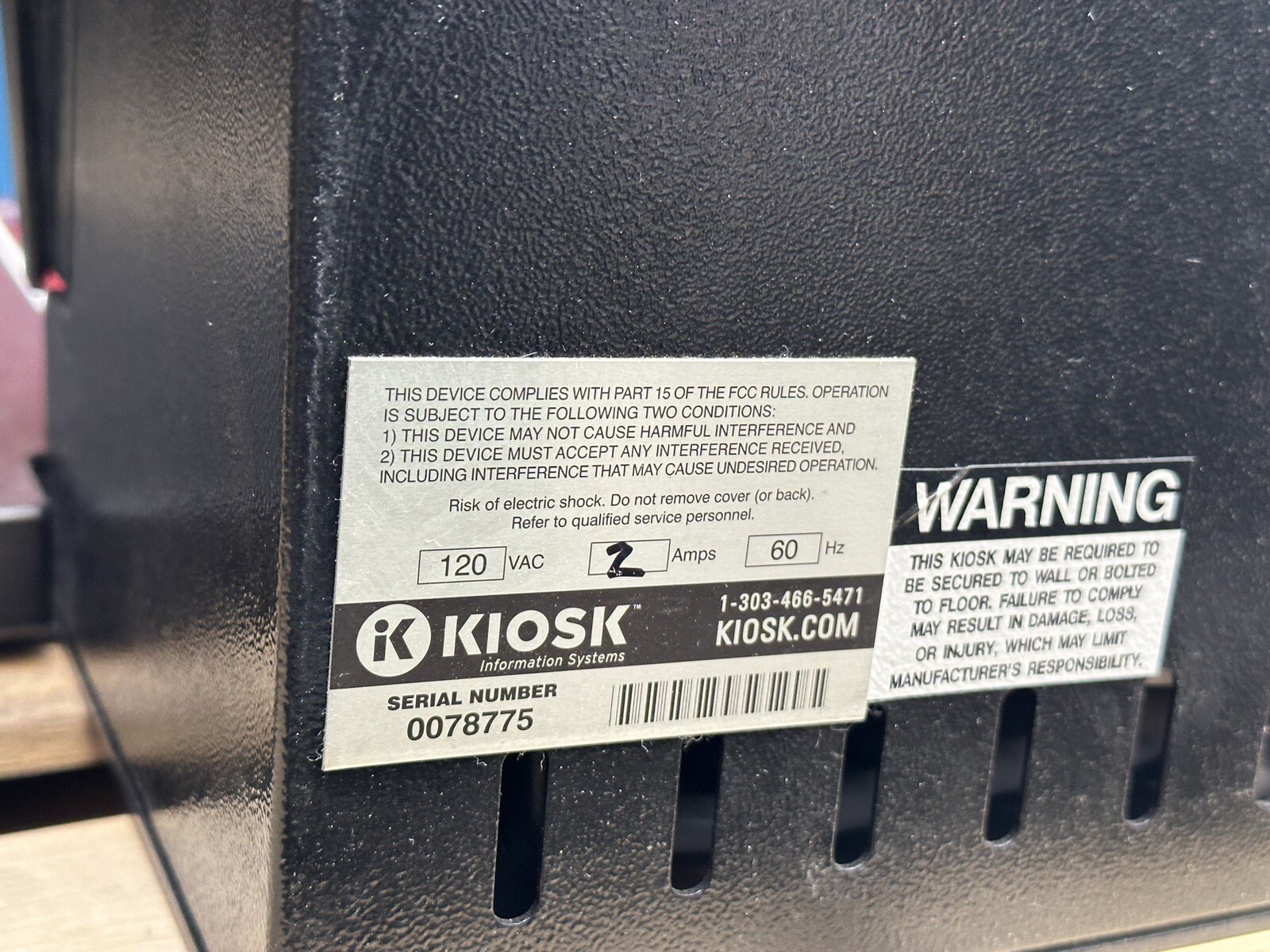 Kiosk Library Self Checkout W/ Laser Barcode