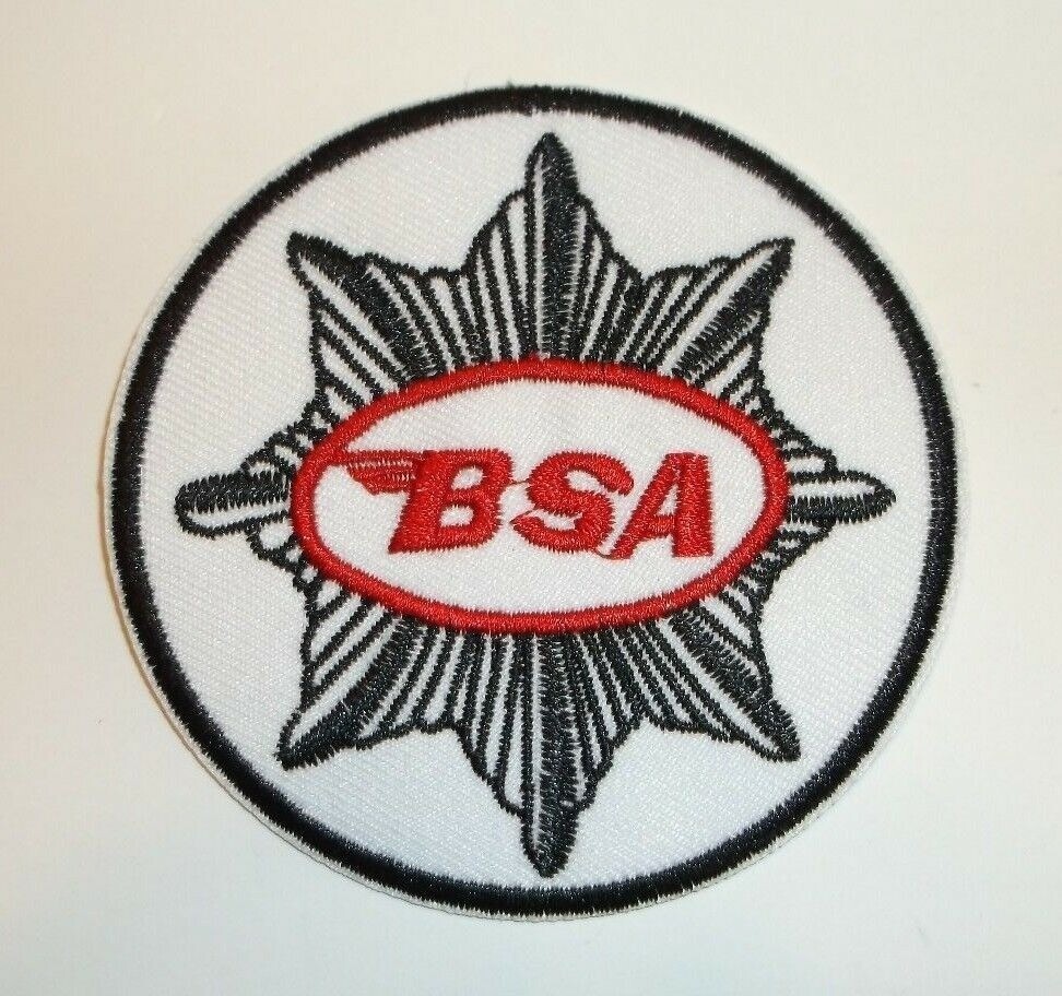 BSA Motorcycle Biker British Embroidered Patch~3 1/8"~Iron Sew On~FREE US Mail