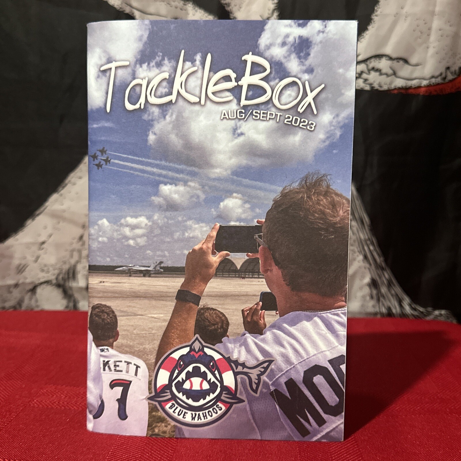 Pensacola Blue Wahoos MiLB Baseball Aug/Sept 2023 Souvenir TACKLE BOX PROGRAM