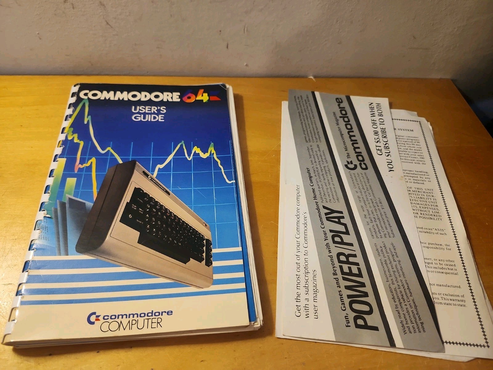 Commodore 64 Computer User's Guide 1st Edition 9th Printing Yr. 1984