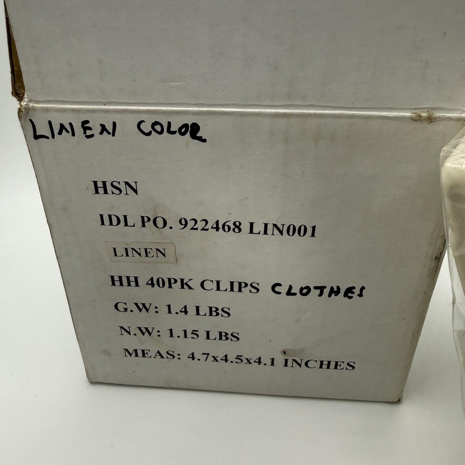 40-Pack Linen Color Clothes Clips – New Sealed – HH Plastic Utility Clips