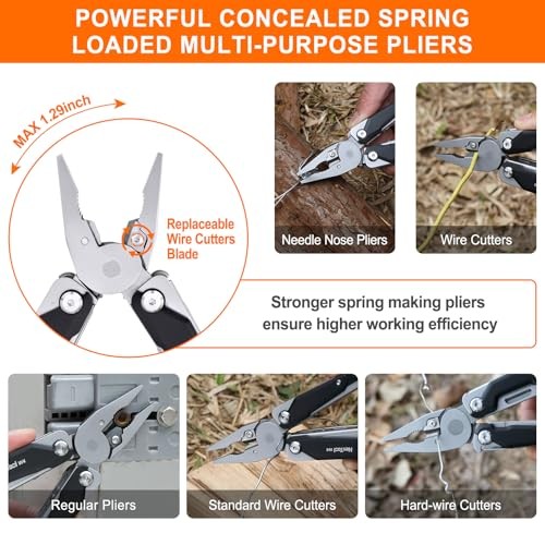 Adjustable Ratchet Wrench Multitool, 11-IN-1 Foldable EDC Tool Full Size W4