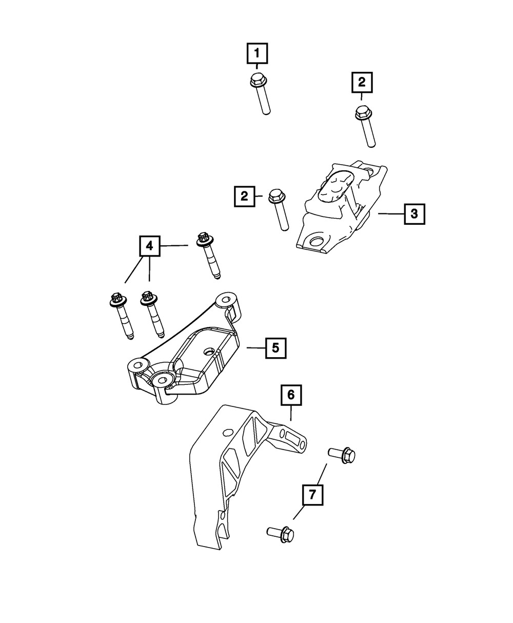 Genuine Mopar Engine Mount Bracket 68249545AA