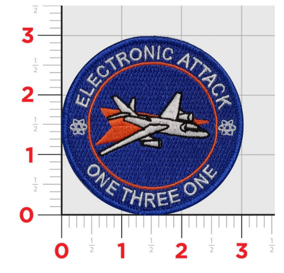 NAVY VAQ-131 LANCERS THROWBACK EMBROIDERED PATCH WITH HOOK & LOOP