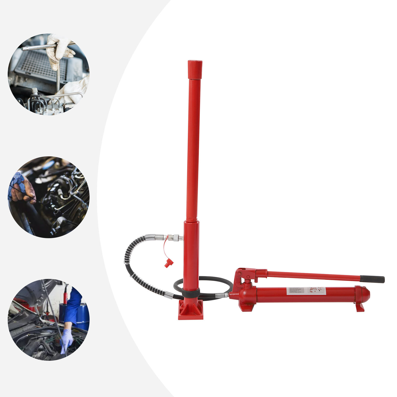 12 Ton Hydraulic Jack Air Pump Lift Ram Body Frame Porta Power Kit Heavy Duty